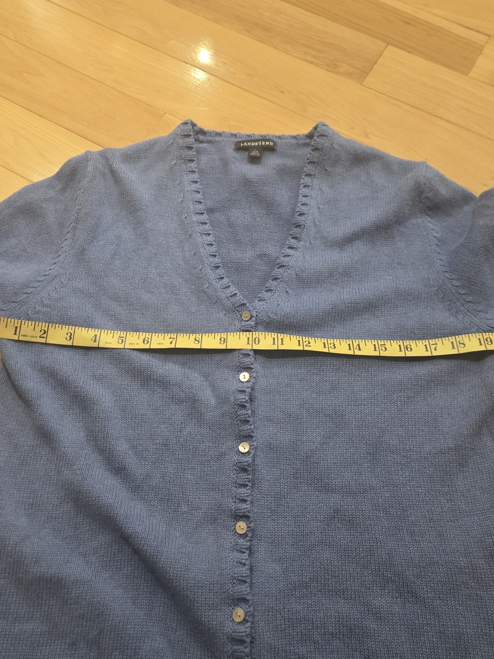 VTG Lands' End Heavy Drifter Cotton Cardigan Large - Picture 5 of 9